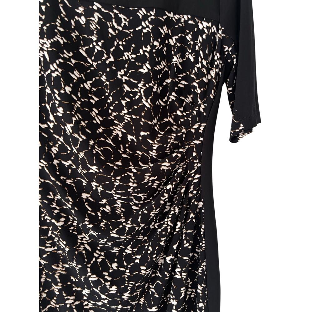 Chaps Women Dress Medium Black Sheath Career Stretch Knee Length Office Midi - Picture 4 of 10